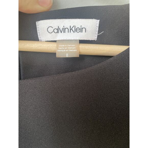 CALVIN KLEIN BELL SLEEVES SHEATH DRESS W/ MESH INSERTS, BLACK , Women’s SIZE 8 - Picture 2 of 8